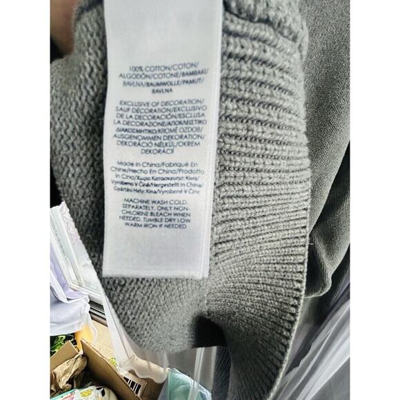 Chaps Ralph Lauren 631K00 Mens Size XL 100% Cotton Winter Grey Crewneck Sweater - Picture 6 of 15